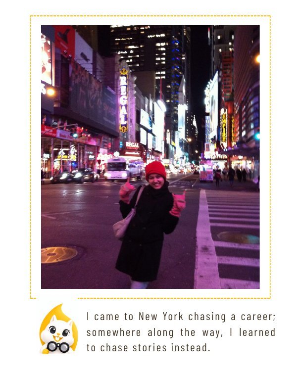 Instagram post: Archie in Times Square, New York